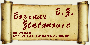 Božidar Zlatanović vizit kartica